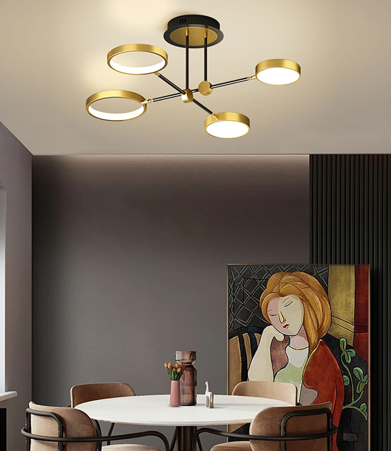 Sprawdź lampę sufitową Helios w nowoczesnym salonie