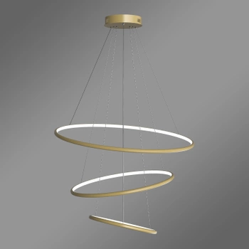 Nowoczesna lampa wisząca Led Orbit No.3 80cm złota ściemniana triak barwa neutralna 4K LEDesign