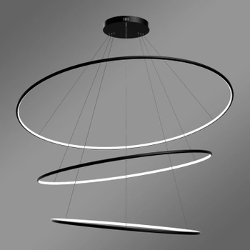 Nowoczesna lampa wisząca Led Orbit No.3 150cm czarna barwa neutralna 4K LEDesign