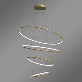 Nowoczesna lampa wisząca Led Orbit No.4 100cm złota ściemnialna triak barwa ciepła 3K LEDesign