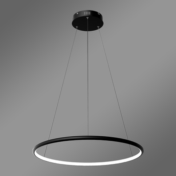 Nowoczesna lampa wisząca Led Orbit No.1 60 cm czarna sterowana pilotem barwa neutralna 4K LEDesign