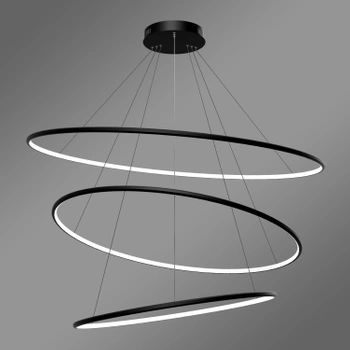 Nowoczesna lampa wisząca Led Orbit No.3 120cm czarna barwa ciepła 3K LEDesign