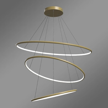 Nowoczesna lampa wisząca Led Orbit No.3 100cm złota sterowana pilotem barwa ciepła 3k LEDesign