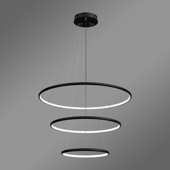 Nowoczesna lampa wisząca Led Orbit No.3 80cm czarna ściemnialna triak barwa ciepła 3K LEDesign