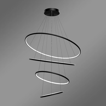 Nowoczesna lampa wisząca Led Orbit No.4 100cm czarna ściemnialna triak barwa neutralna 4K LEDesign