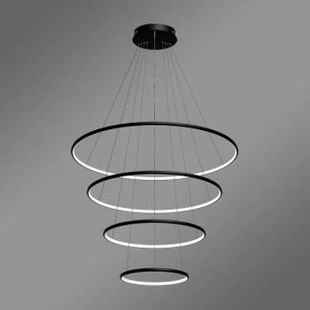 Nowoczesna lampa wisząca Led Orbit No.4 100cm czarna barwa ciepła 3K LEDesign