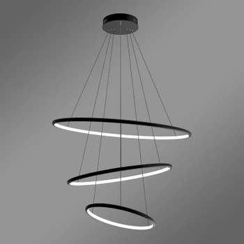 Nowoczesna lampa wisząca Led Orbit No.3 80cm czarna ściemnialna triak barwa neutralna 4K LEDesign