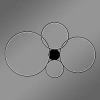Nowoczesna lampa wisząca Led Orbit S No.4 100 cm czarna smart barwa neutralna 4K LEDesign
