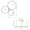 Nowoczesna lampa wisząca Led Orbit S No.3 120cm złota sterowana pilotem barwa neutralna 4K LEDesign