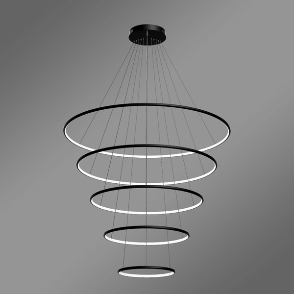 Nowoczesna lampa wisząca Led Orbit No.5 120cm czarna barwa ciepła 3K LEDesign