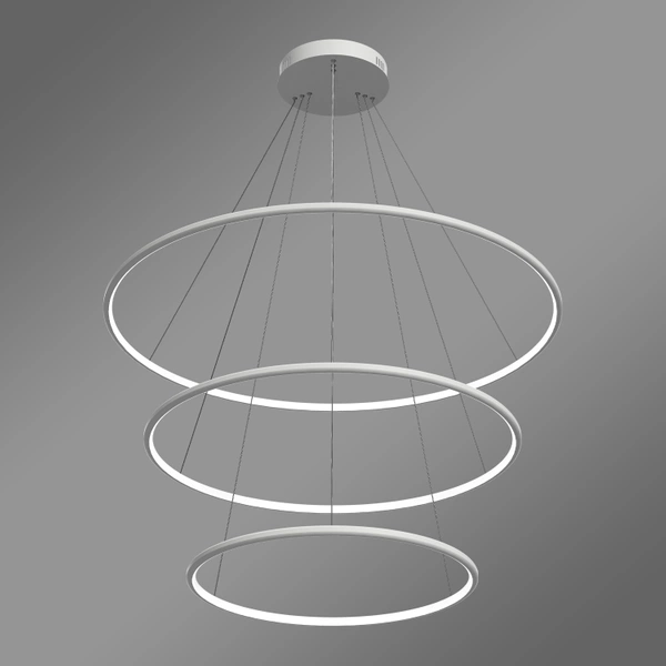 Nowoczesna lampa wisząca Led Orbit No.3 100cm biała sterowana pilotem barwa ciepła 3K LEDesign