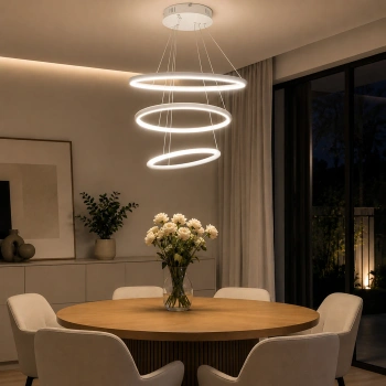 Nowoczesna lampa wisząca Led Orbit No.3 50 cm biała 4000K LEDesign