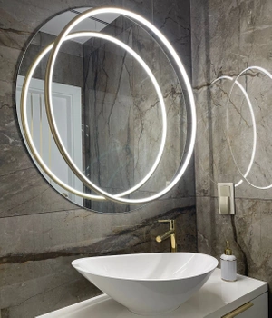 Nowoczesna lampa wisząca Led Moon 80 cm złota barwa neutralna 4K LEDesign