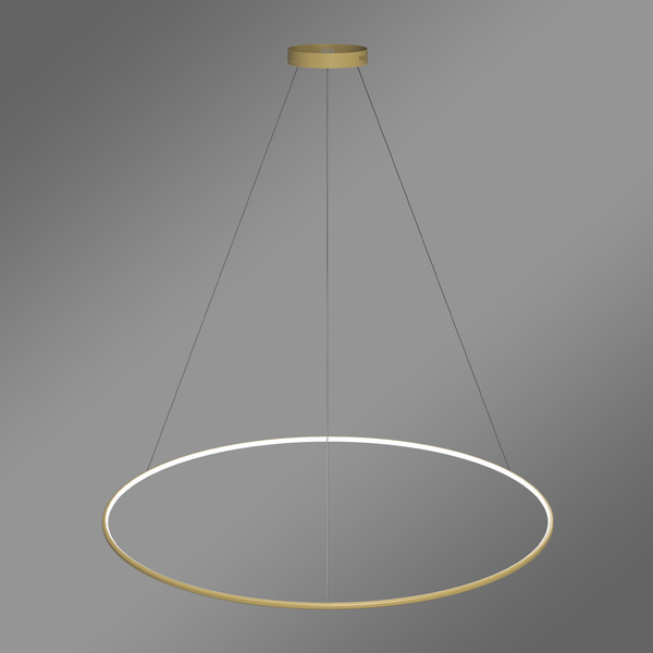 Nowoczesna lampa wisząca Led Orbit No.1 150 cm złota sterowana pilotem barwa ciepła 3K LEDesign