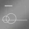 Lampa wisząca LED Geometrik No.4 60/40 cm biała z pilotem 3000K LEDesign