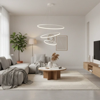 Nowoczesna lampa wisząca Led Orbit No.3 80cm biała barwa neutralna 4K LEDesign