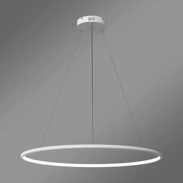 Nowoczesna lampa wisząca Led Orbit No.1 80 cm biała sterowana pilotem barwa ciepła 3K LEDesign