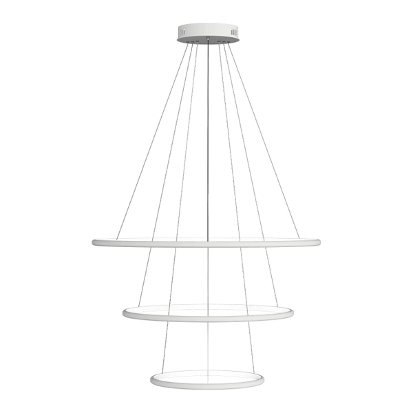 Nowoczesna lampa wisząca Led Orbit No.3 80cm biała smart barwa ciepła 3K LEDesign