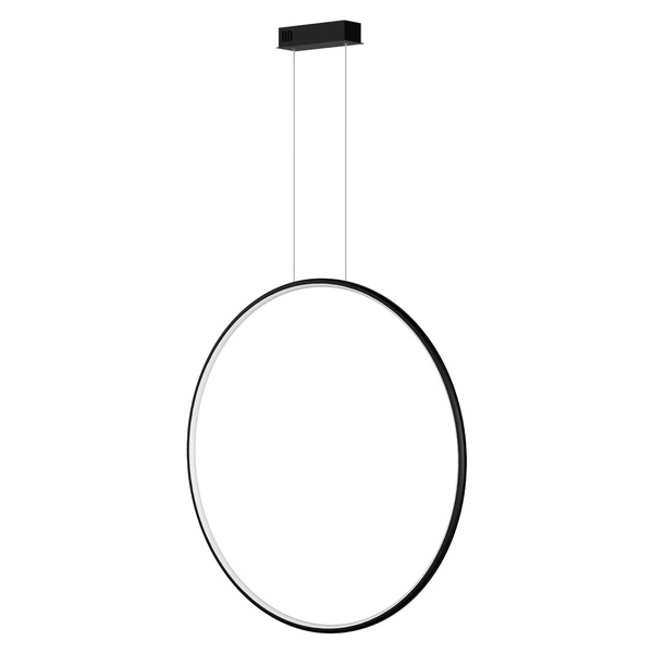 Nowoczesna lampa wisząca Led Moon 80 cm czarna barwa ciepła 3K LEDesign