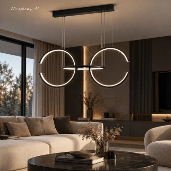 Nowoczesna lampa wisząca Led Celestial No.3 cm czarnaz pilotem 3000K LEDesign