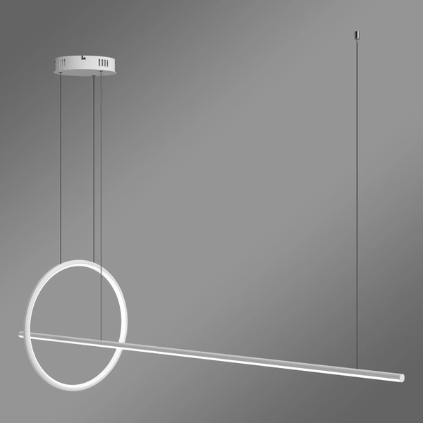 Nowoczesna lampa wisząca Led Geometrik 40 cm biała sterowana pilotem barwa ciepła 3K LEDesign