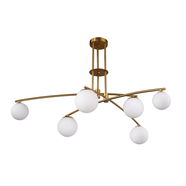 Elegancka złota lampa sufitowa Lunaris 6 do nowoczesnych wnętrz