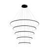 Nowoczesna lampa wisząca Led Orbit No.5 150cm czarna barwa ciepła 3K LEDesign