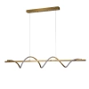 Nowoczesna złota lampa wisząca LED Golden Wave 100 cm