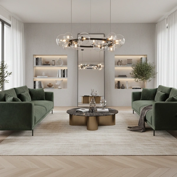 Nowoczesna lampa Glass Orbit ze szklanymi kulami