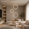 Nowoczesna lampa wisząca Led Moon No.3 biała 3000K LEDesign