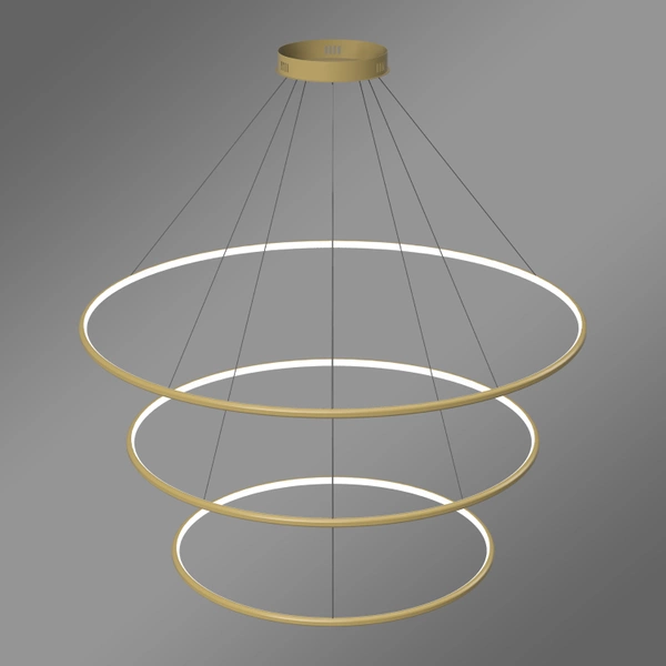Nowoczesna lampa wisząca Led Orbit No.3 120cm złota barwa ciepła 3K LEDesign