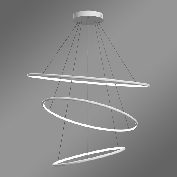 Nowoczesna lampa wisząca Led Orbit No.3 100cm biała ściemnialna triak barwa ciepła 3K LEDesign