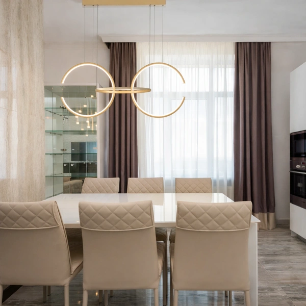 Nowoczesna lampa wisząca Led Celestial No.3 cm złota z pilotem 4000K LEDesign