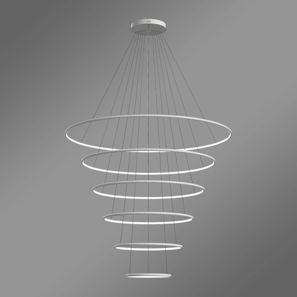 Nowoczesna lampa wisząca Led Orbit No.6 150cm biała smart barwa neutralna 4K LEDesign