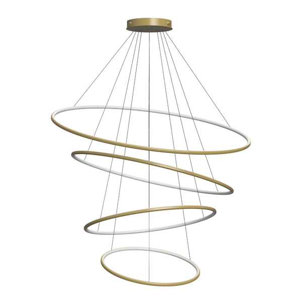 Nowoczesna lampa wisząca Led Orbit No.4 120cm złota barwa ciepła 3K LEDesign