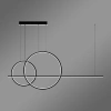 Nowoczesna lampa wisząca Led Geometrik No.4  60/40 cm czarna 4000K LEDesign