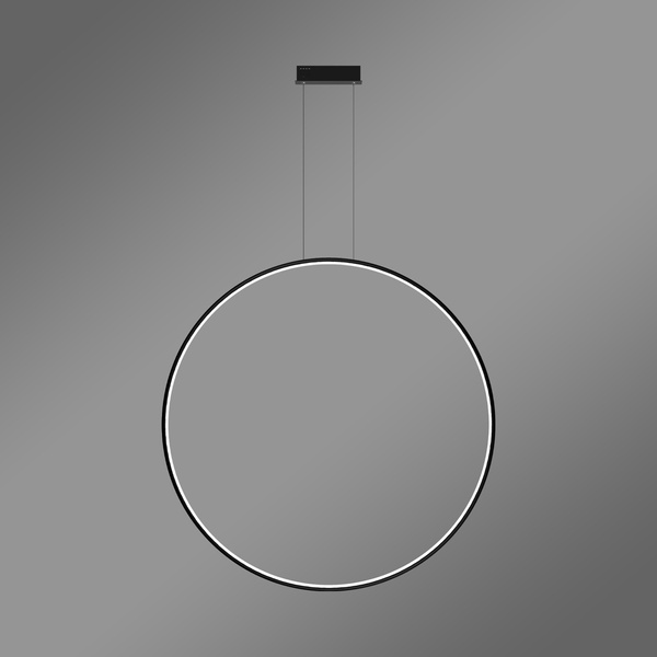 Nowoczesna lampa wisząca Led Moon 100 cm czarna sterowana pilotem barwa ciepła 3K LEDesign