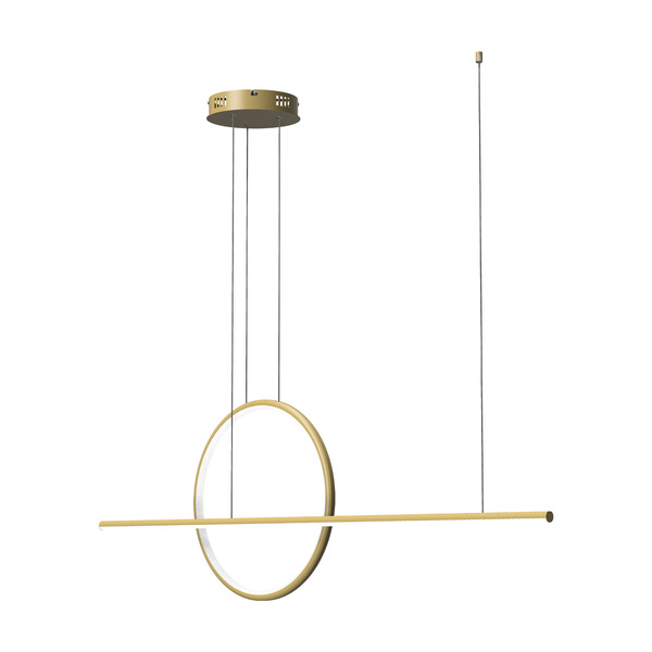 Nowoczesna lampa wisząca Led Geometrik 3 30 cm złota z pilotem 4000K LEDesign