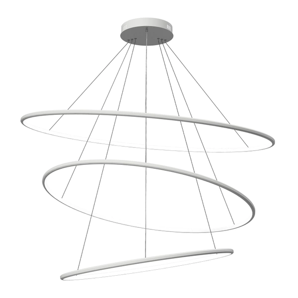 Nowoczesna lampa wisząca Led Orbit No.3 120cm biała smart barwa neutralna 4K LEDesign