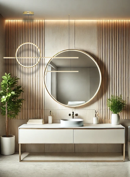 Nowoczesna lampa wisząca Led Geometrik 3 30 cm złota smart 3000K LEDesign