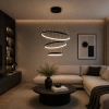 Nowoczesna lampa wisząca Led Orbit No.3 50cm czarna 4000K LEDesign