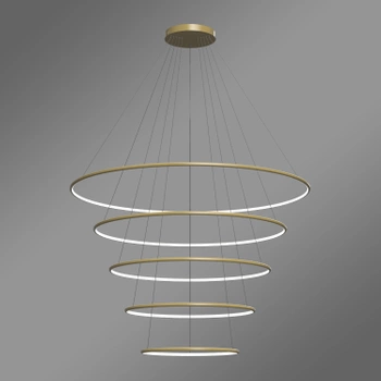Nowoczesna lampa wisząca Led Orbit No.5 150cm złota barwa ciepla 3K LEDesign
