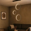 Nowoczesna lampa wisząca Led Moon No.3 czarna z pilotem 4000K LEDesign