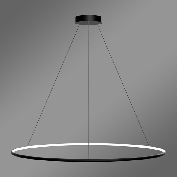 Nowoczesna lampa wisząca Led Orbit No.1 120 cm czarna sterowana pilotem barwa ciepła 3K LEDesign