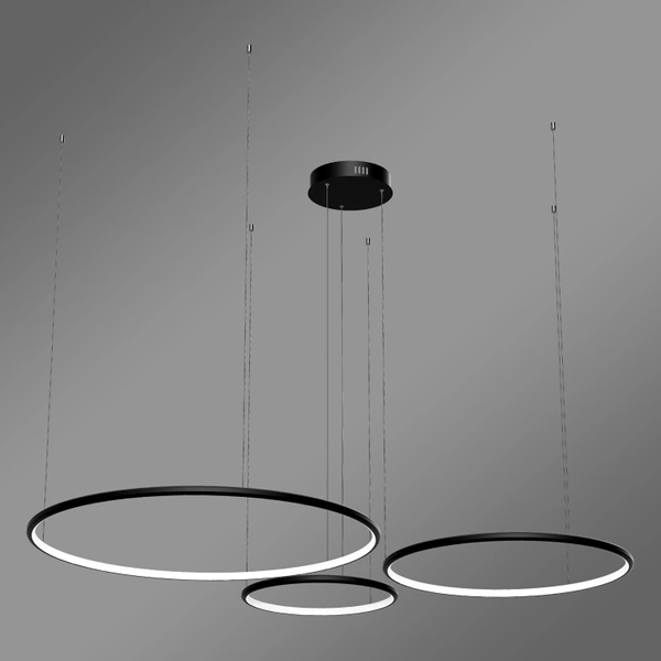 Nowoczesna lampa wisząca Led Orbit S No.3 80cm czarna barwa ciepła 3K LEDesign