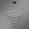 Nowoczesna lampa wisząca Led Orbit No.6 150cm czarna sterownana pilotem barwa ciepła 3K LEDesign