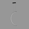 Nowoczesna lampa wisząca Led Moon No.2B 80 cm czarna barwa ciepła 3K LEDesign