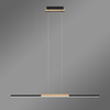 Lampa wisząca LED LINE 100 cm czarna z dębem, barwa neutralna 4K LEDesign