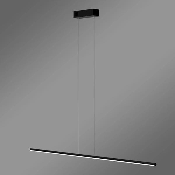 Nowoczesna lampa wisząca LED LINE 120 cm czarna – zmienna barwa, pilot