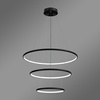 Nowoczesna lampa wisząca Led Orbit No.3 80cm czarna ściemnialna triak barwa ciepła 3K LEDesign